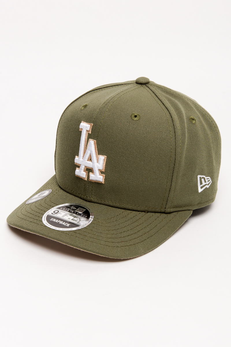 LOS ANGELES DODGERS NEW ERA EXCLUSIVE BATTILION 9FIFTY SNAPBACK- OLIVE ...