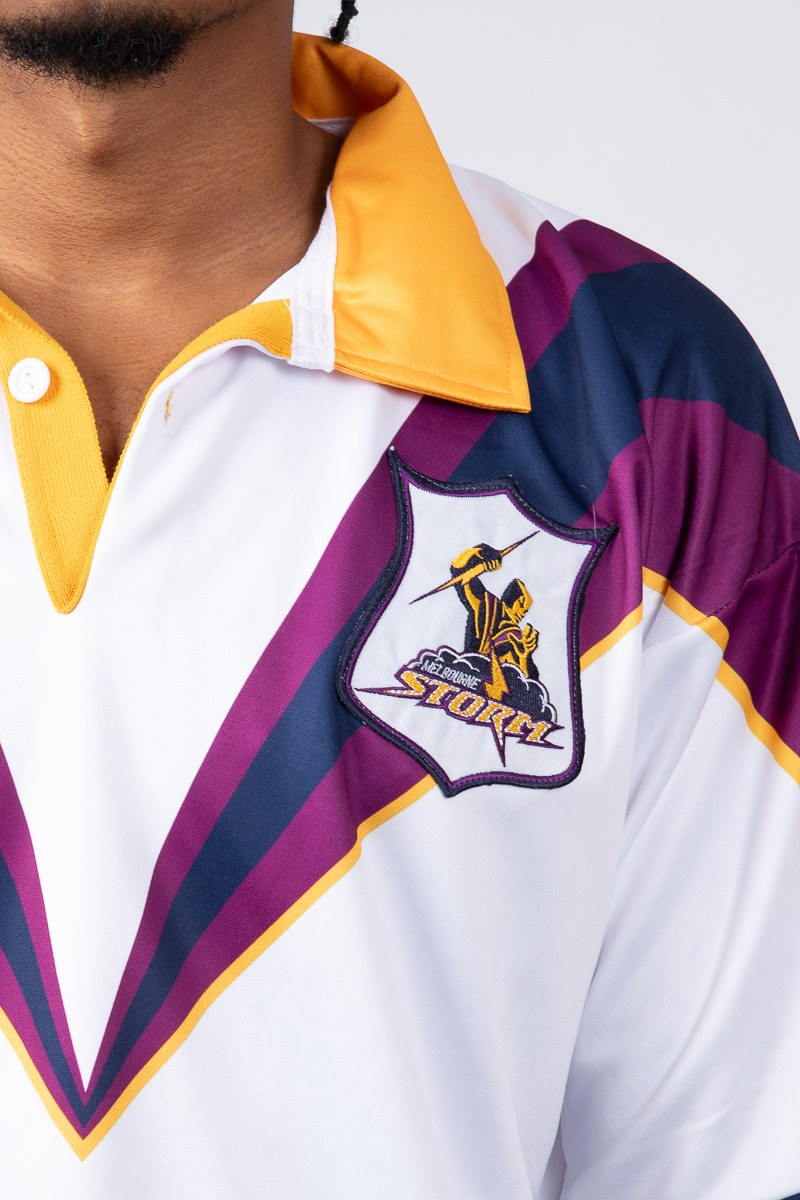 【海外Ｍサイズ】NRL メルボルン・ストーム 1998 ヘリテージジャージ Classic Rugby Shirts | 1998 Melbourne Storm Vintage Old NRL