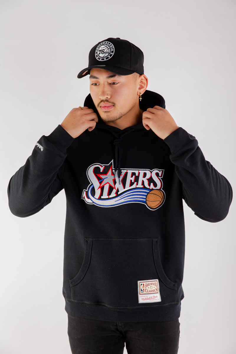 sixers short sleeve hoodie