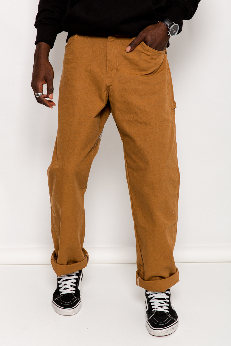 DICKIES RELAXED FIT STRAIGHT LEG CARPENTER DUCK 1939 JEANS- MENS BROWN ...